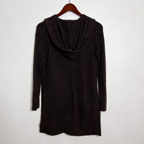 Barefoot Dreams Brown CozyChic Lite Relaxed Hooded Cardi with Pockets Size Small - Picture 7 of 8